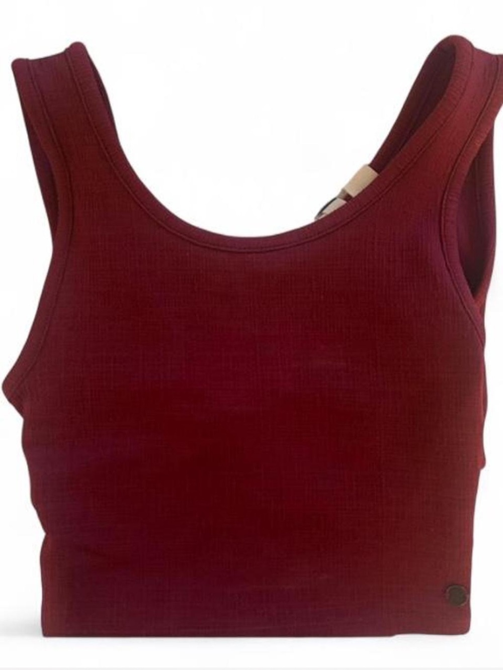 Roxy Women's Maroon Ribbed Scoop Tank